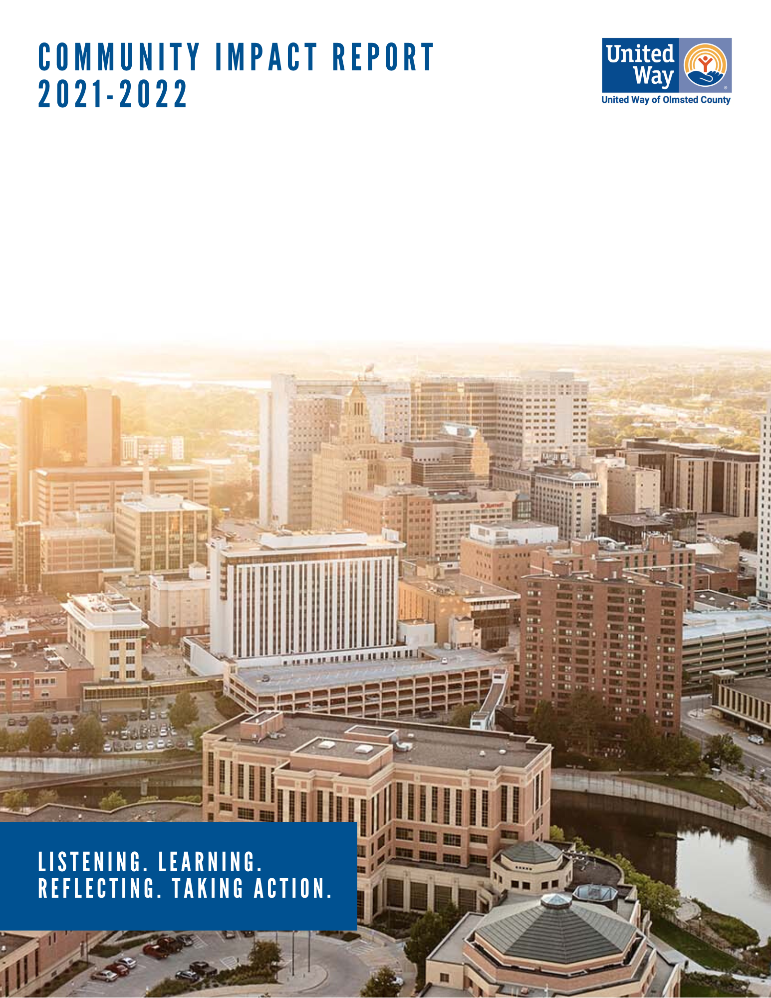 cover of United way of olmsted county's 2021-2022 annual impact report